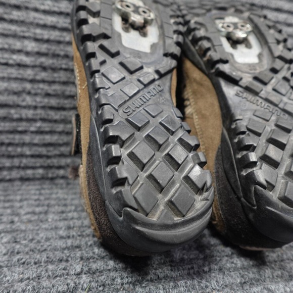 Shimano Mountain Bike Shoes Mens 6 Brown Black Suede Lace Up SH-M 038W - Picture 9 of 15